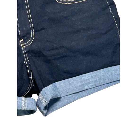 Copperflash‎ Premium Denim Women’s Dark Wash Mid Rise Curvy Shorts Size 10 - Picture 5 of 8